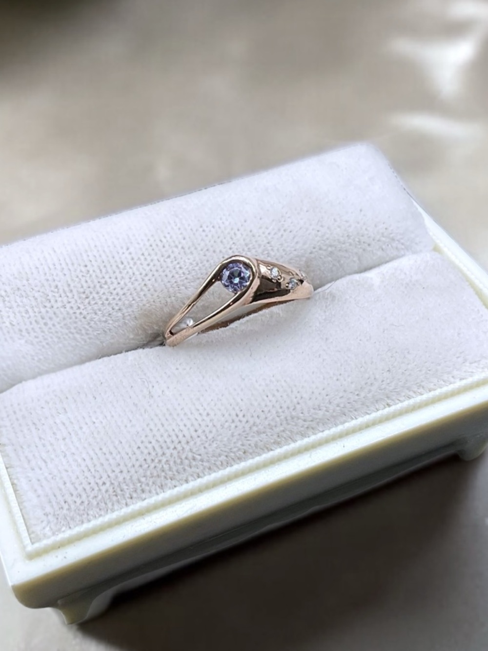 🌺Vintage Ukrainian Rose Gold/925 Ring - Picture 3 of 11